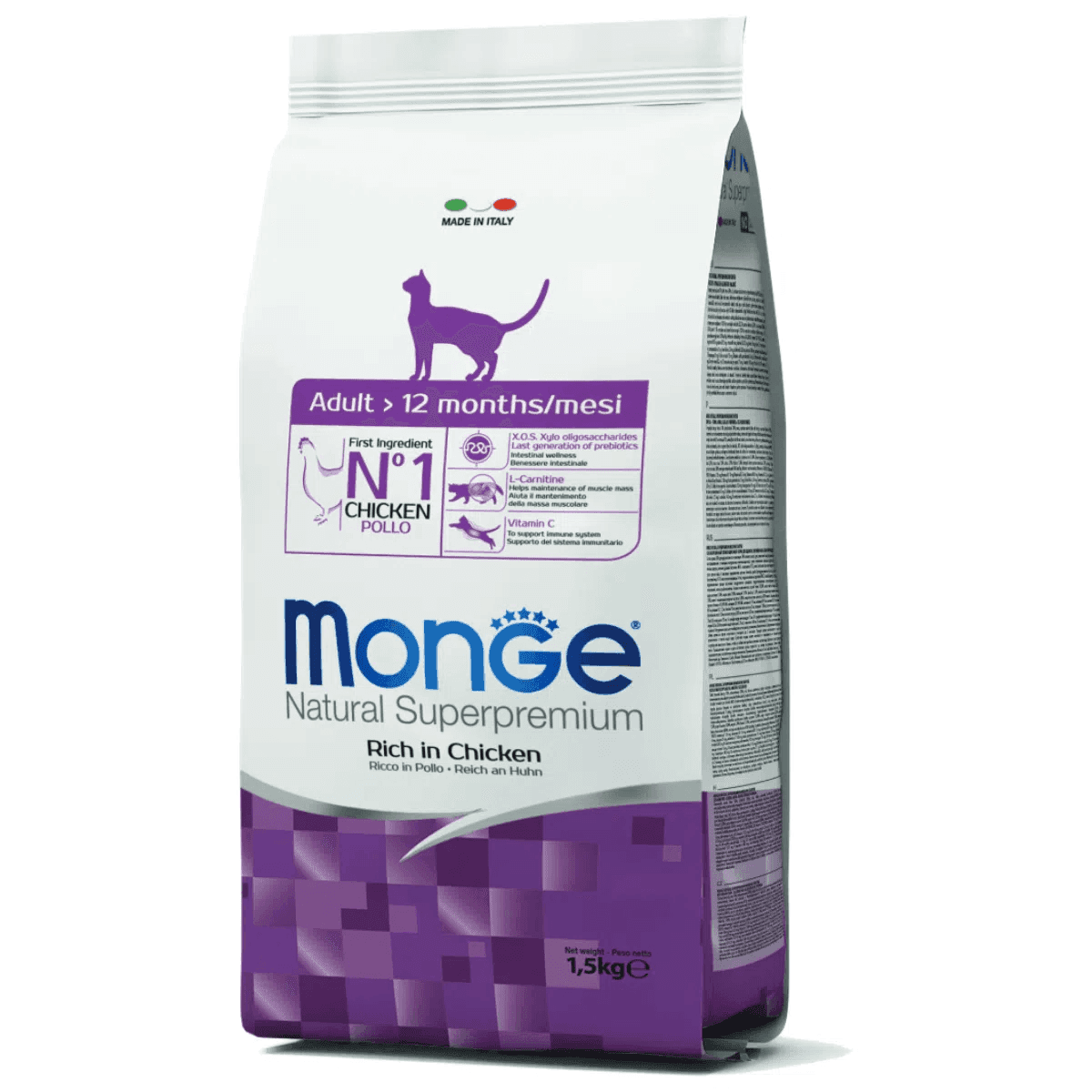 Monge Natural Superpremium secco Gatti Adulti pollo in Secco 101 Market - Poggibonsi, commercioVirtuoso.it