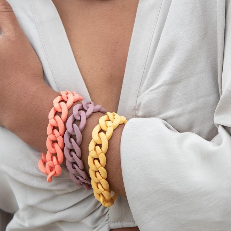 Anartxy - BRACCIALE A MAGLIE COLORATE in Bracciali Alba Gioielli - Casoria, commercioVirtuoso.it