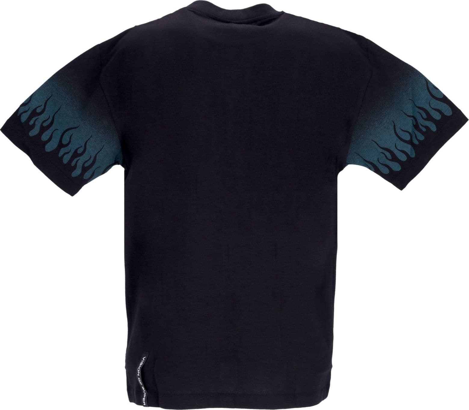 VISION OF SUPER Maglietta Uomo Negative Flames Tee Black/balsam Green da uomo in Autocategorizzazione Drestige - Casamassima, commercioVirtuoso.it