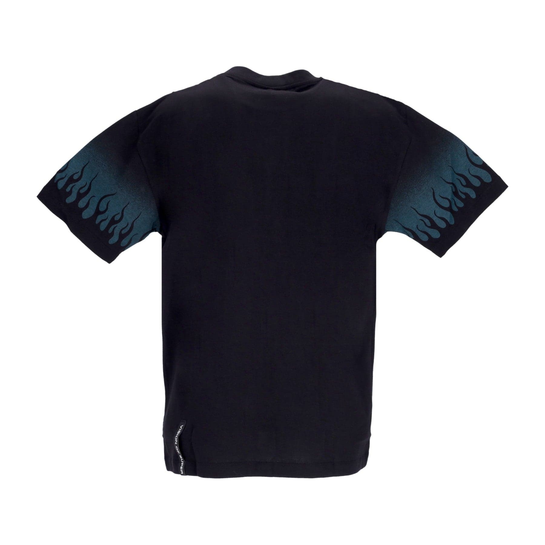 VISION OF SUPER Maglietta Uomo Negative Flames Tee Black/balsam Green da uomo in Autocategorizzazione Drestige - Casamassima, commercioVirtuoso.it