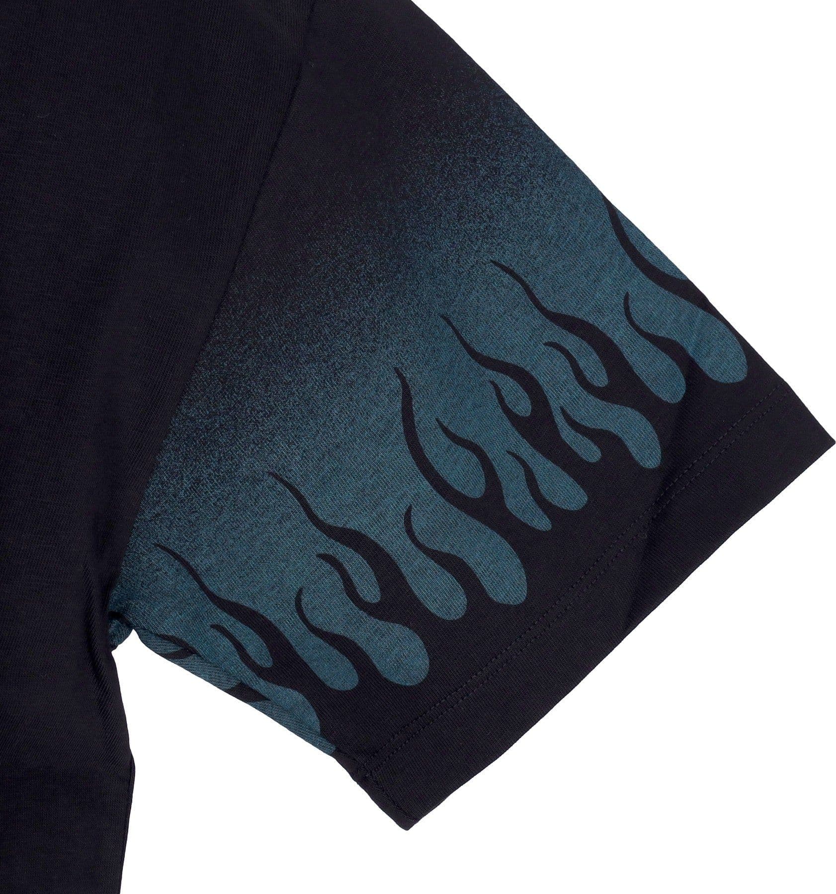 VISION OF SUPER Maglietta Uomo Negative Flames Tee Black/balsam Green da uomo in Autocategorizzazione Drestige - Casamassima, commercioVirtuoso.it