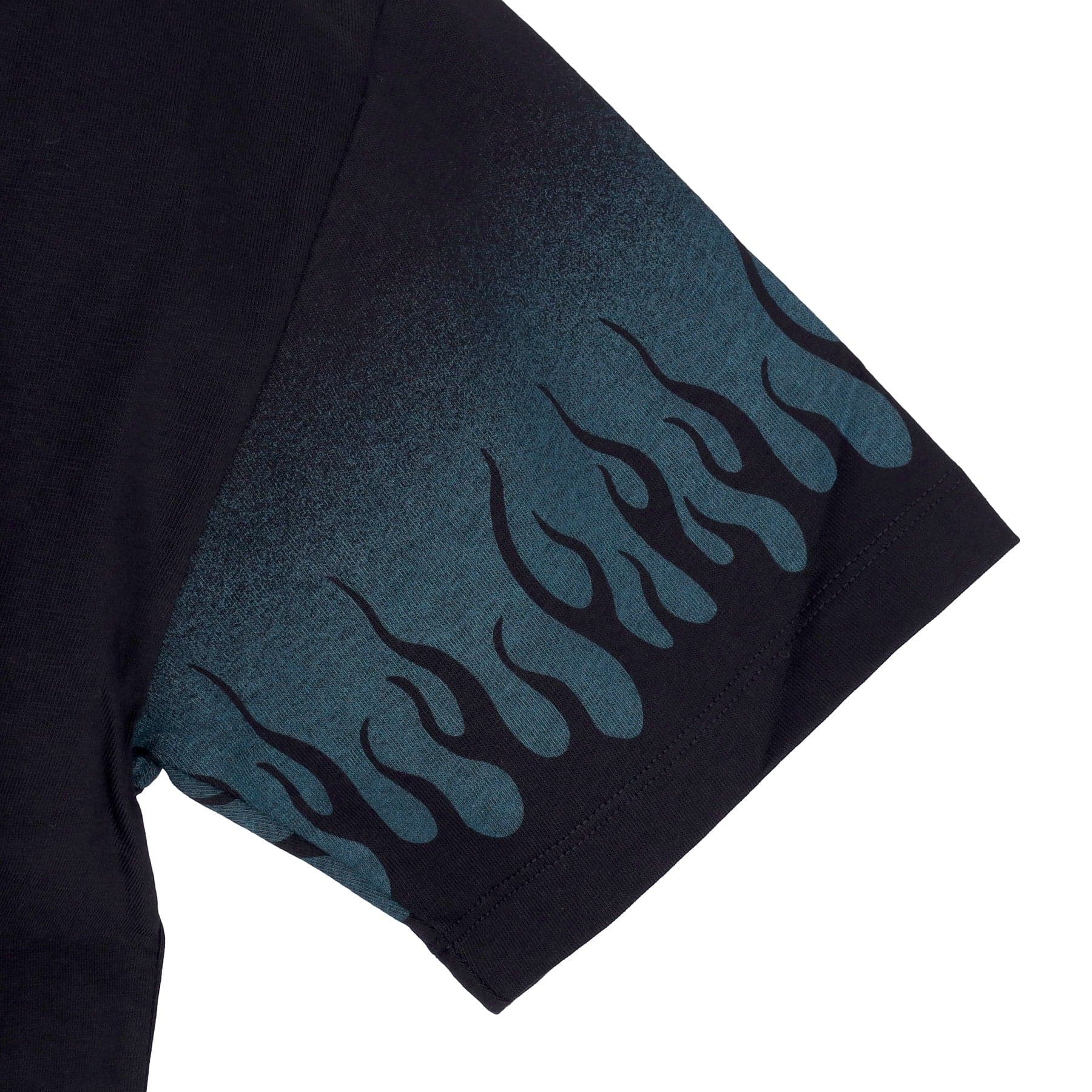 VISION OF SUPER Maglietta Uomo Negative Flames Tee Black/balsam Green da uomo in Autocategorizzazione Drestige - Casamassima, commercioVirtuoso.it