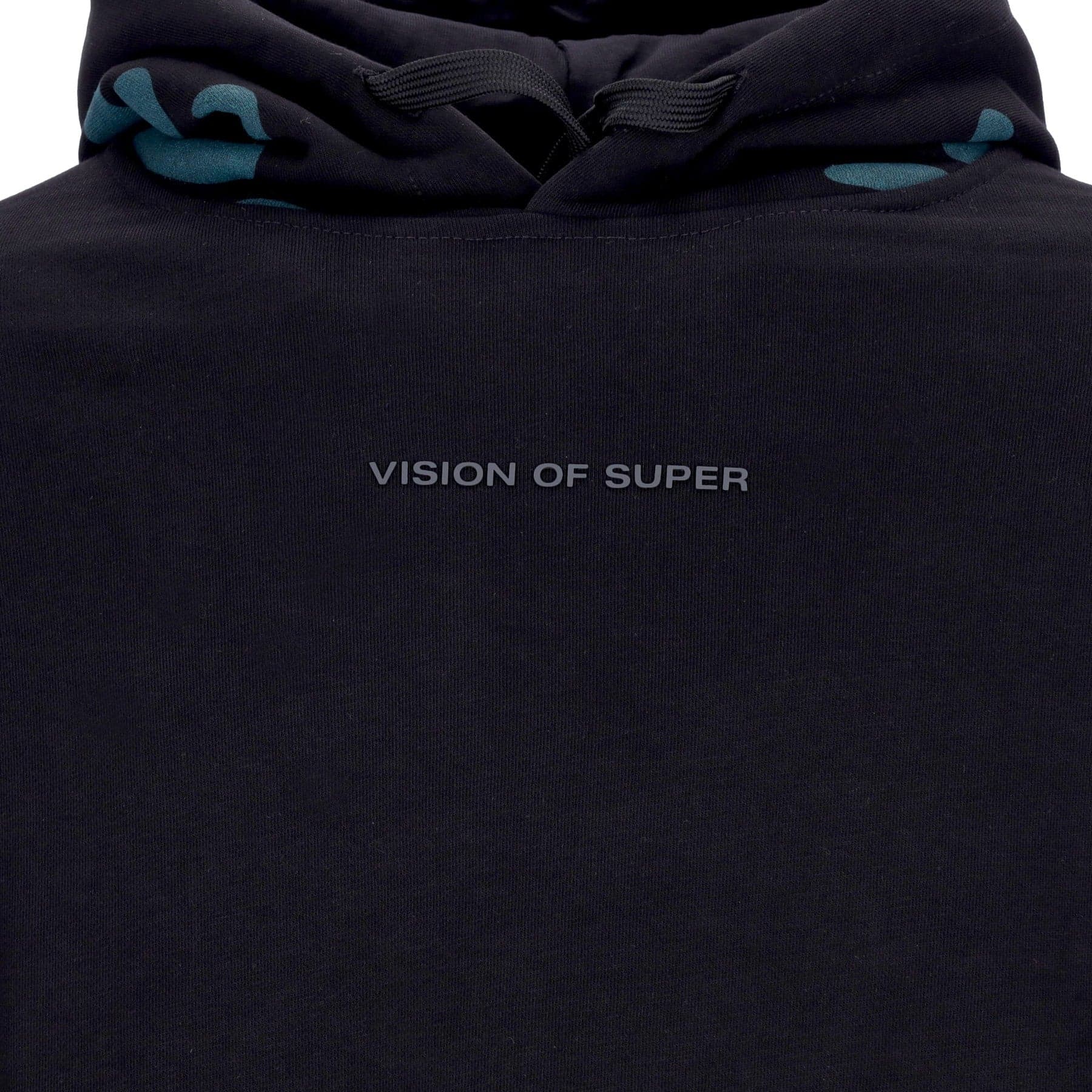 VISION OF SUPER Felpa Cappuccio Uomo Negative Flames Hoodie Black/balsam Green da uomo in Felpe con cappuccio Drestige - Casamassima, commercioVirtuoso.it