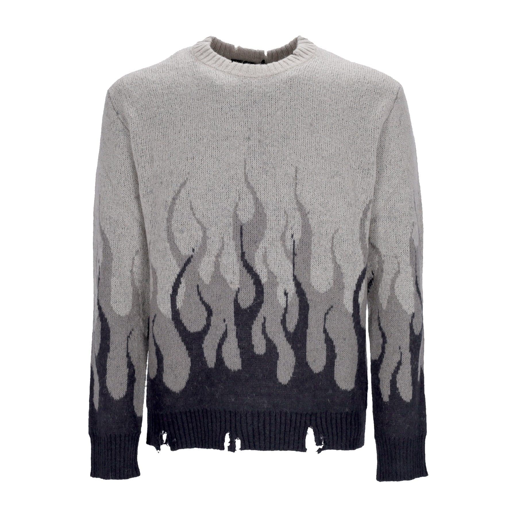 VISION OF SUPER Maglione Uomo Double Flames L/s Jumper London Fog