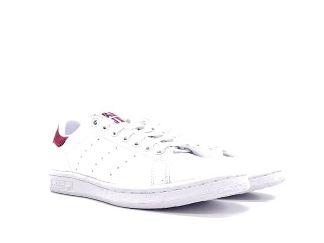 ADIDAS STAN SMITH bianca blu e rossa - 7