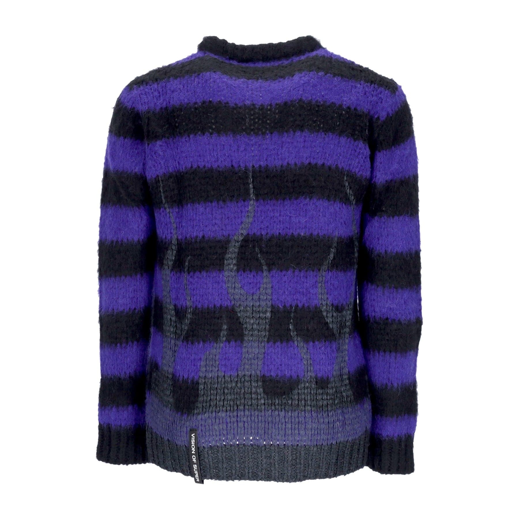 VISION OF SUPER Maglione Uomo Black Flames Jumper Purple da uomo in Cardigan Drestige - Casamassima, commercioVirtuoso.it