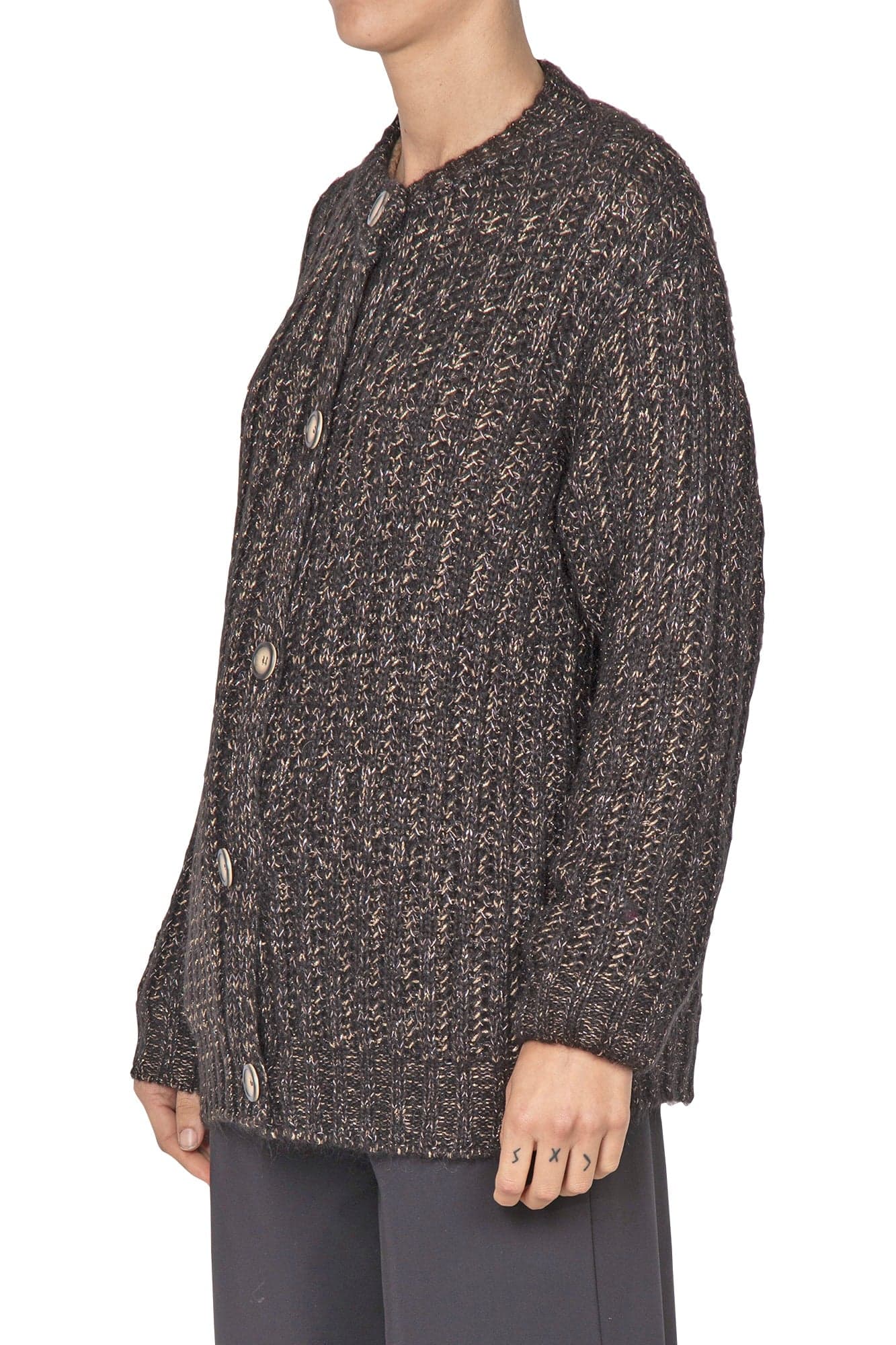 LA FEMME BLANCHE La Femme Blanche - Cardigan - 441809 - Nero da donna in Cardigan Drestige - Casamassima, commercioVirtuoso.it