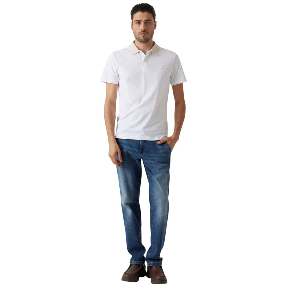 Guess maglietta polo bianca Nolan M5GP66 J1314 G011 Polo Guess