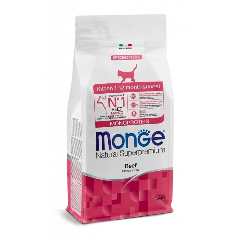 Monge Speciality Line Monoprotein secco Gatti Kitten manzo in Secco 101 Market - Poggibonsi, commercioVirtuoso.it