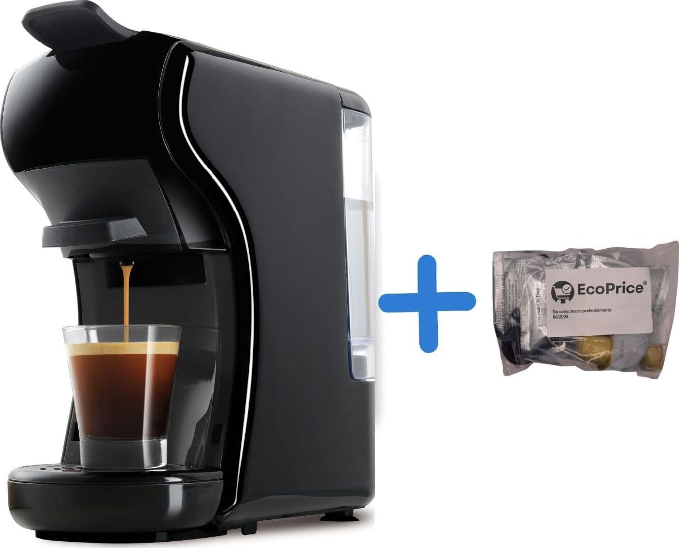 DCG ES6517 - Macchina Del Caffè Universale, serbatoio 0,6 Litri, 19 BAR, 1.450W - NERA+ Omaggio 15 Pz Cialde / Capsule in Macchine da caffè tazza singola Ecoprice.it - Avellino, commercioVirtuoso.it