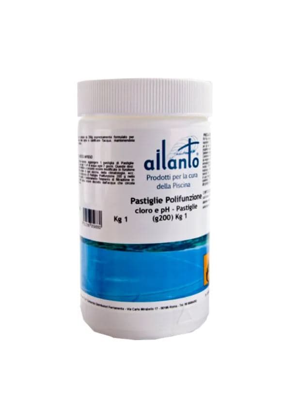 PASTIGLIE 200 GR POLIFUNZIONE (CLORO, FLOCCULANTE, ANTIALGHE) 1 KG FERR 204552