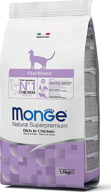 Monge Natural Superpremium Sterilised secco Gatti Adulti pollo in Secco 101 Market - Poggibonsi, commercioVirtuoso.it