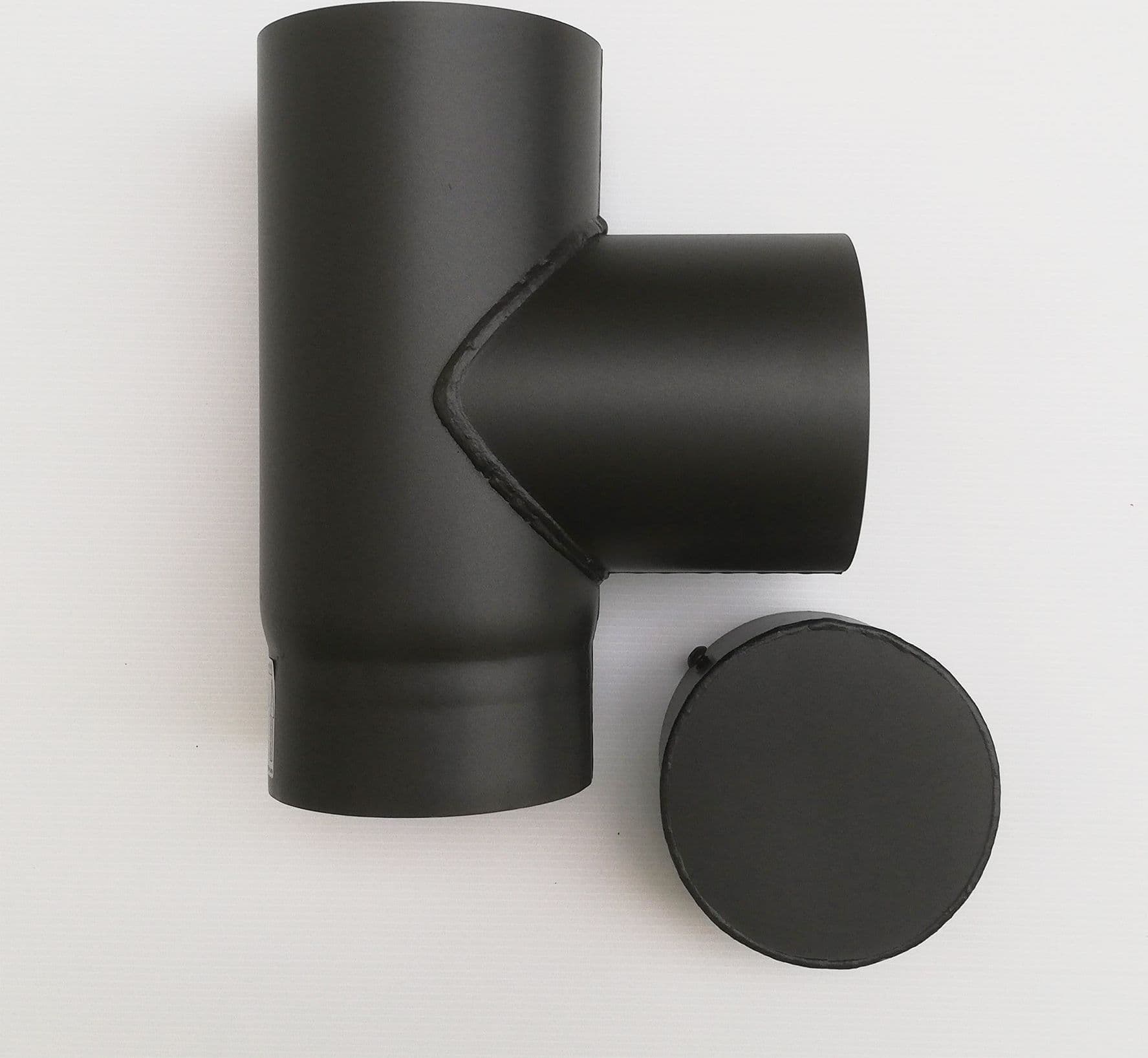 Raccordo a T braga a 90 gradi da 140mm con tappo per stufa a legna in Tubi di scarico Aloiserw.com - Altomonte, commercioVirtuoso.it