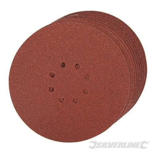 Fogli abrasivi circolari perforati a fissaggio a strappo in ossido di alluminio nuovo silverline - 5