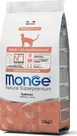 Monge Natural Superpremium Monoprotein secco Gatti Adulti salmone in Secco 101 Market - Poggibonsi, commercioVirtuoso.it