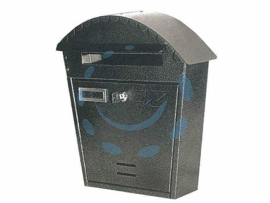 CASSETTA POSTALE CON TETTO CURVO PER ESTERNO in ferro battuto verniciata nera in prodotto EuroStore07 - Alatri, commercioVirtuoso.it
