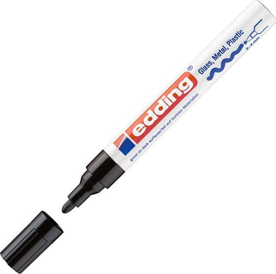 Marcatore Edding 750 Punta Media Vernice Nero