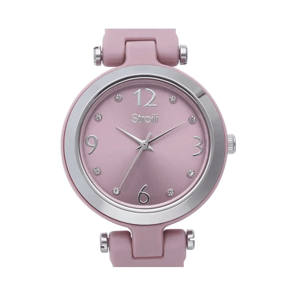 STROILI - Orologio solo tempo con cinturino in silicone rosa e cassa in acciaio in Orologi da polso Alba Gioielli - Casoria, commercioVirtuoso.it