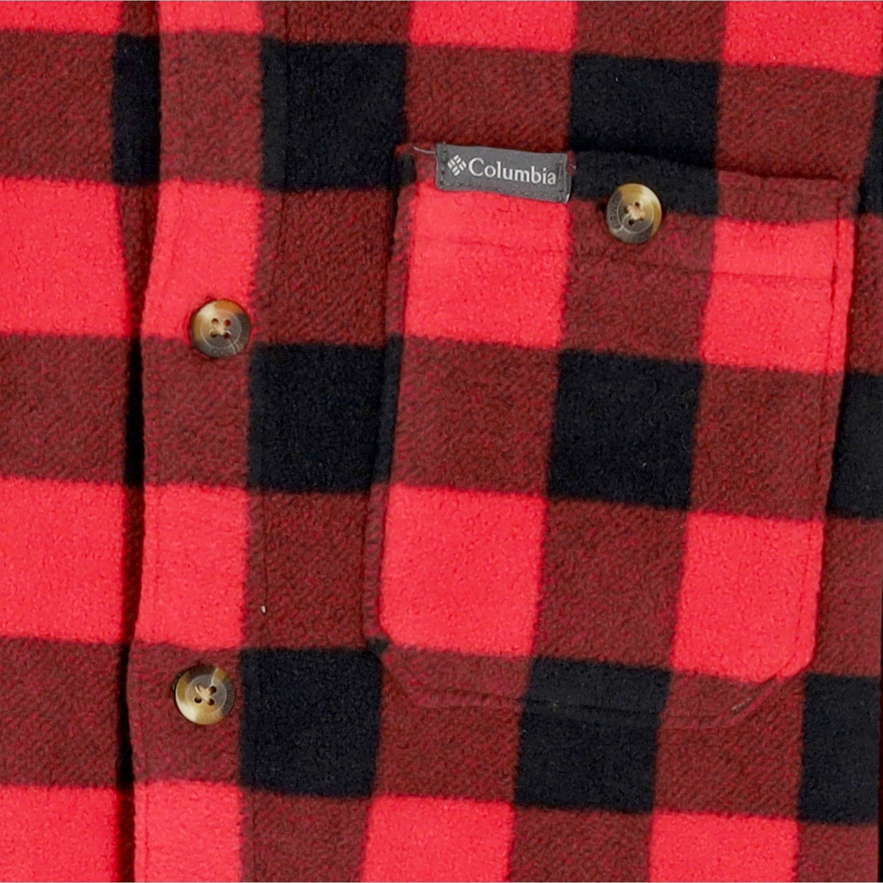COLUMBIA Camicia Manica Lunga Uomo Flare Gun Fleece Over Shirt Mountain Red Check da uomo in Camicie casual Drestige - Casamassima, commercioVirtuoso.it