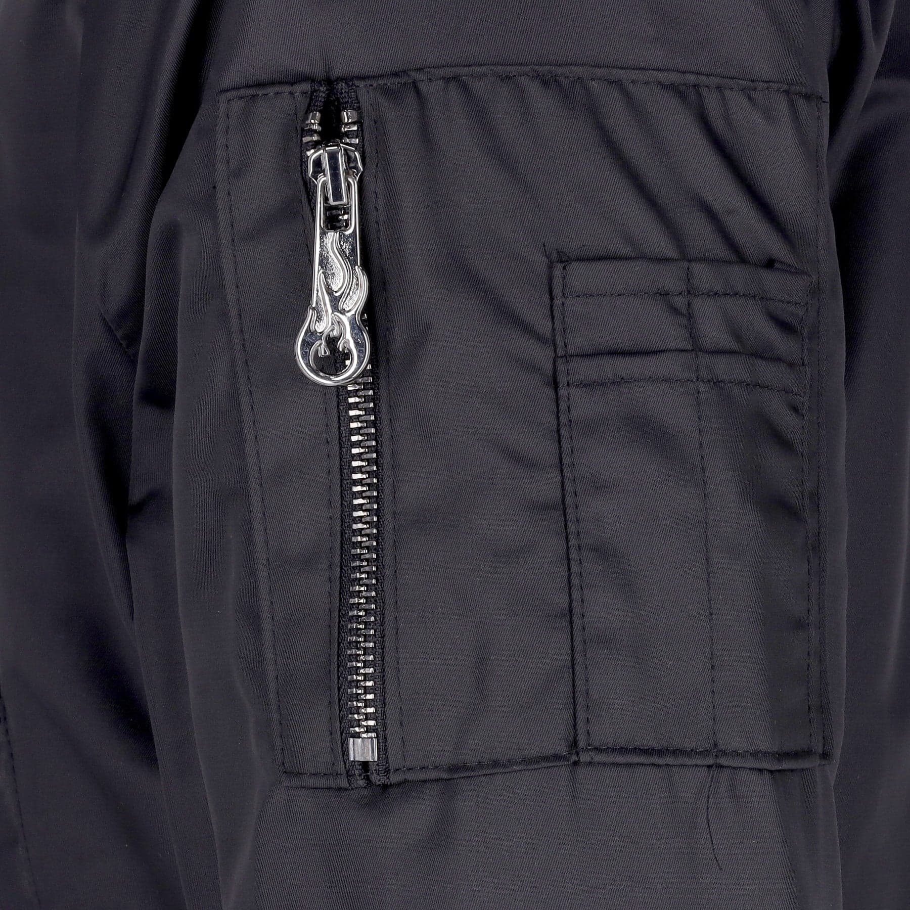 VISION OF SUPER Giubbotto Bomber Uomo Embroidered Flames Bomber Black/red da uomo in Giacche Drestige - Casamassima, commercioVirtuoso.it