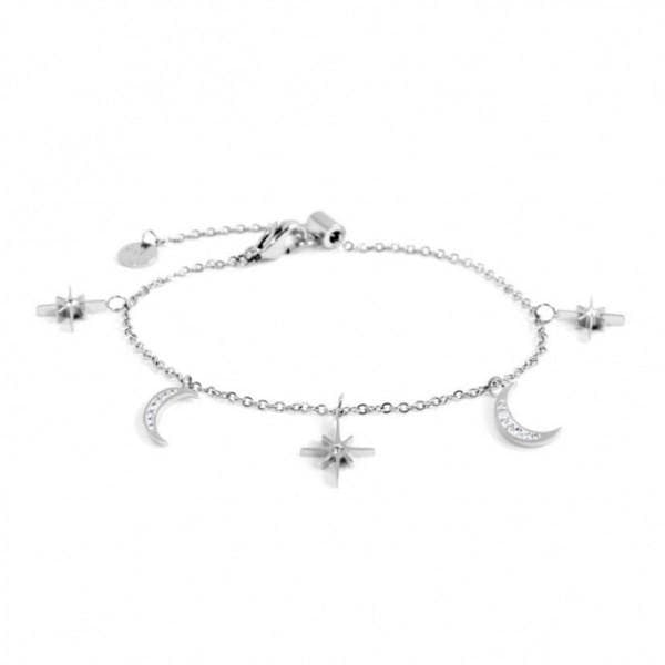 Marlù - Bracciale con lune e rosa dei venti pendente