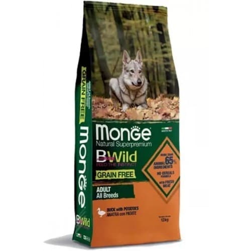 Monge BWild Grain Free secco Cani Adulti anatra e patate in Secco 101 Market - Poggibonsi, commercioVirtuoso.it