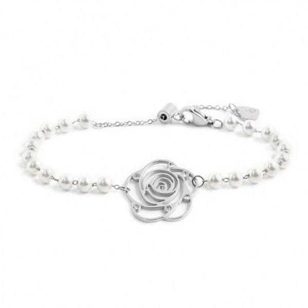 Marlù - Bracciale rosa con cristalli e perline