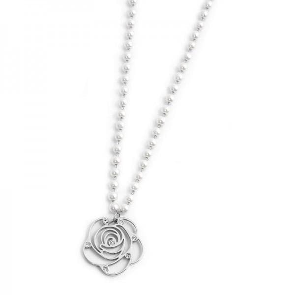 Marlù - Collana rosa pendente con cristalli e perline in Collane Alba Gioielli - Casoria, commercioVirtuoso.it
