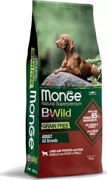 Monge BWild Grain Free secco Cani Adulti agnello patate e piselli in Secco 101 Market - Poggibonsi, commercioVirtuoso.it