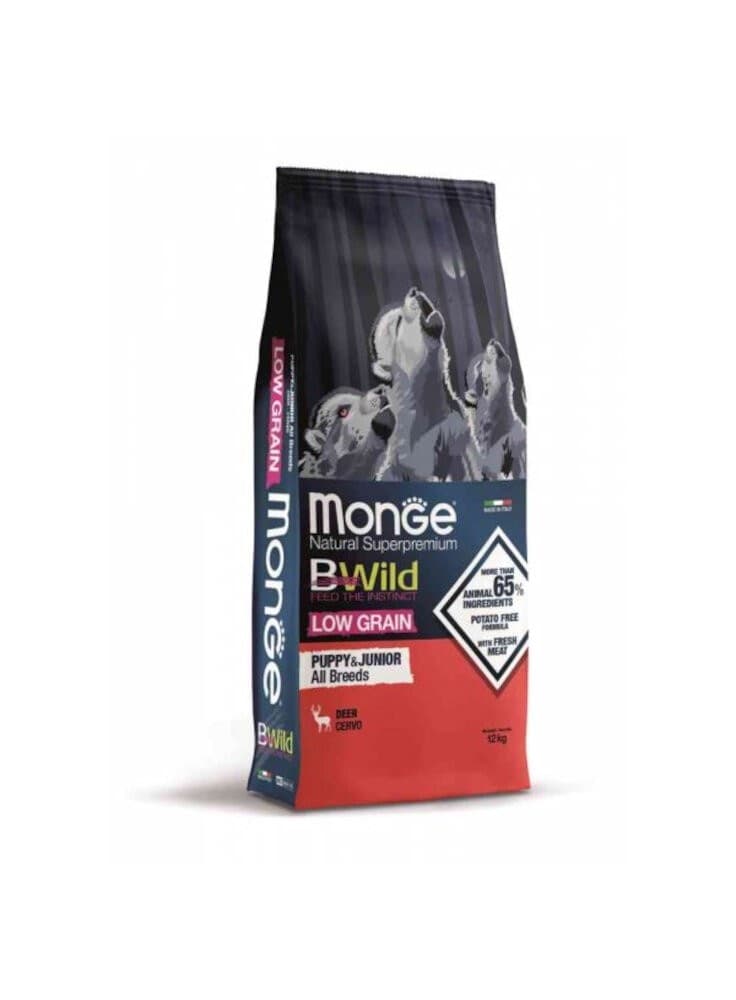 Monge BWild Low Grain secco Cani Puppy & Junior cervo in Secco 101 Market - Poggibonsi, commercioVirtuoso.it