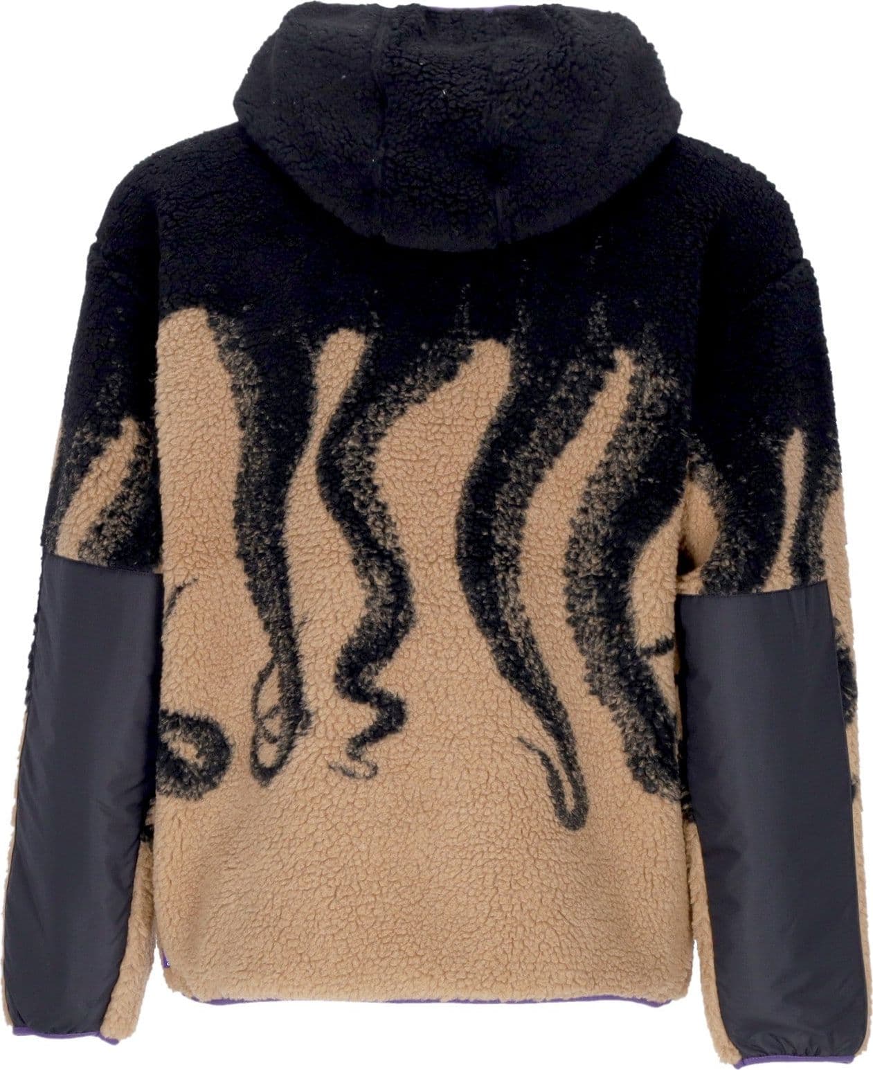 OCTOPUS Orsetto Uomo Sherpa Zip Hood Sweatshirt Black/beige da uomo in Felpe con cappuccio Drestige - Casamassima, commercioVirtuoso.it