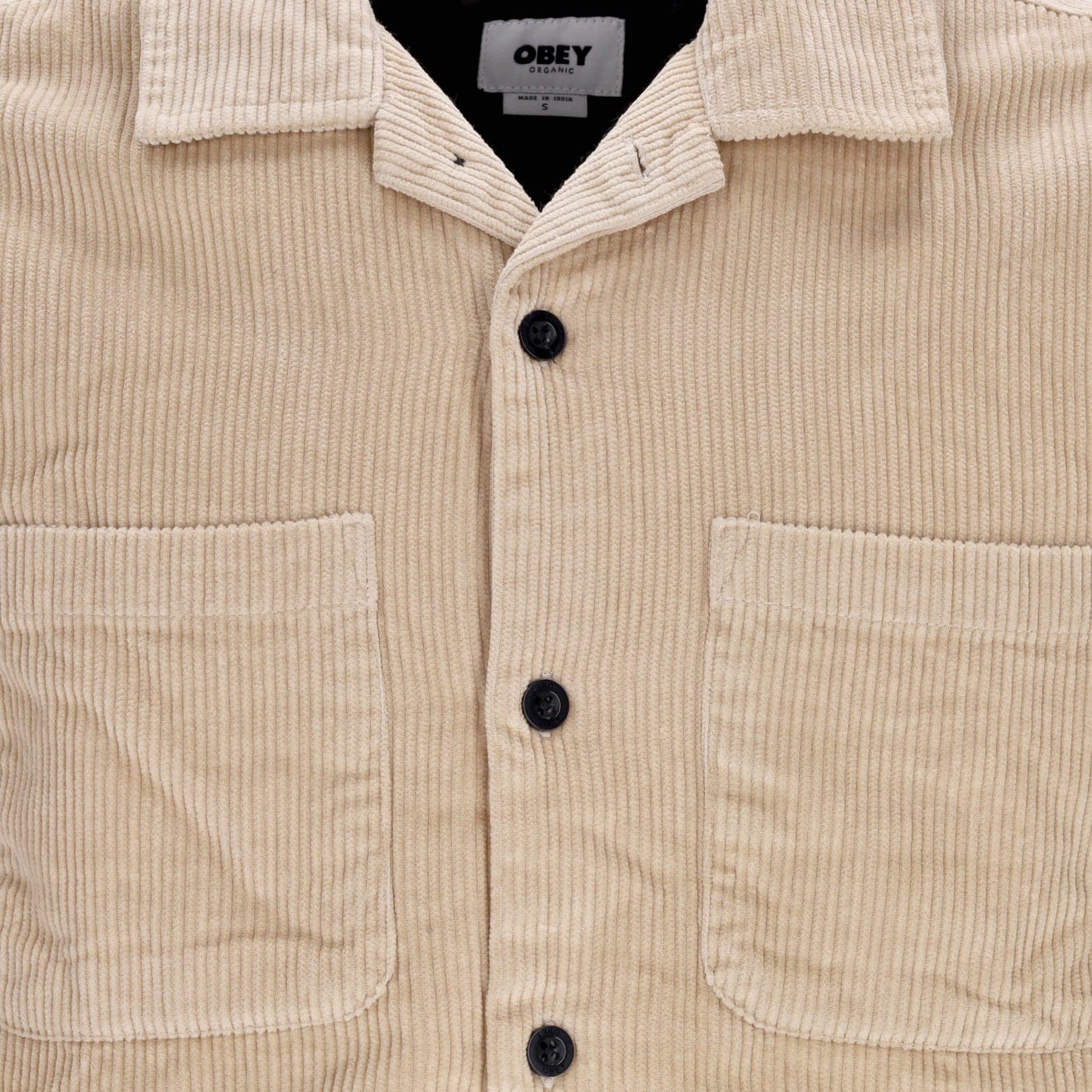 OBEY Camicia Imbottita Uomo Simon Shirt Jacket Irish Cream da uomo in Camicie casual Drestige - Casamassima, commercioVirtuoso.it