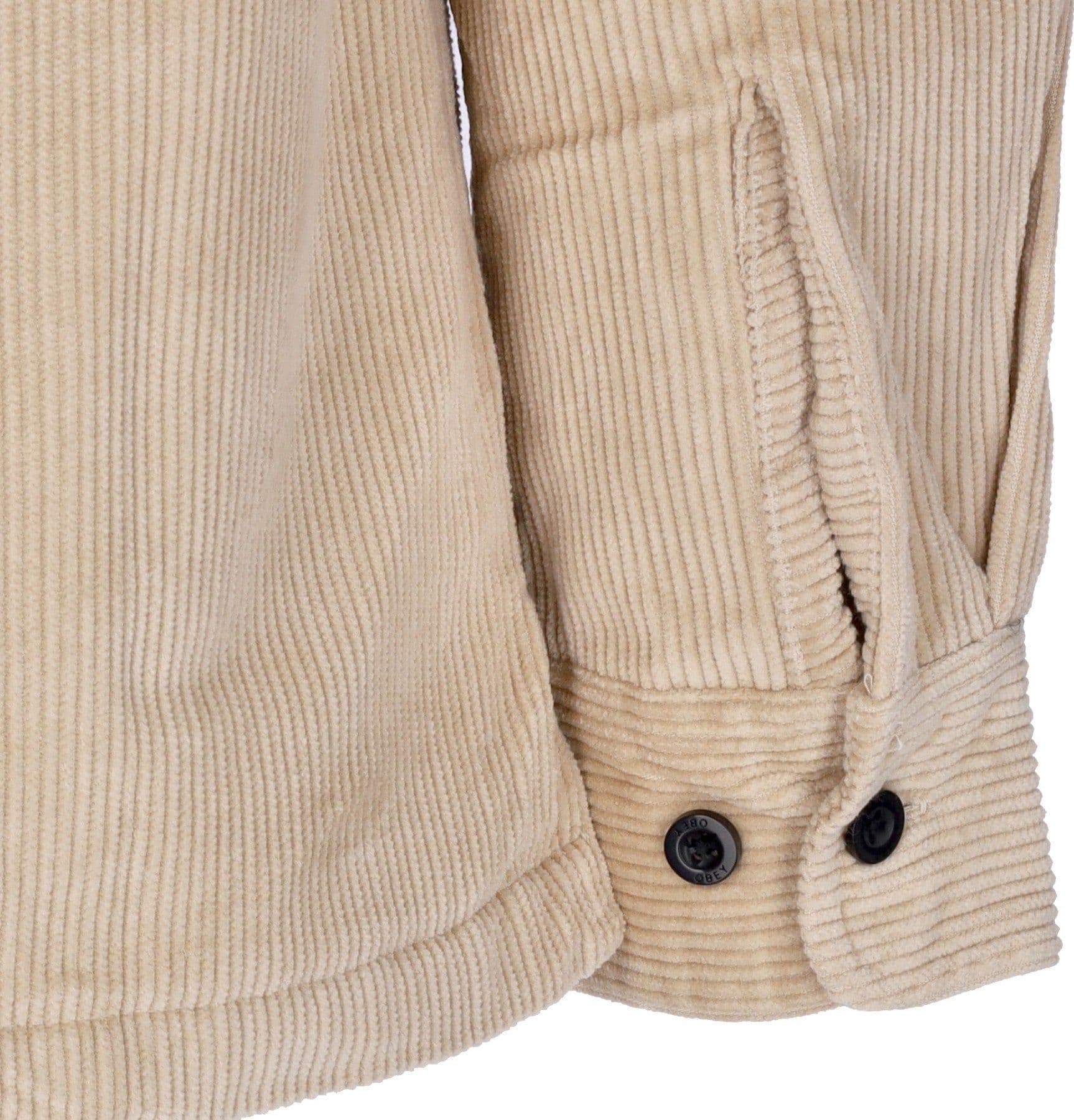 OBEY Camicia Imbottita Uomo Simon Shirt Jacket Irish Cream da uomo in Camicie casual Drestige - Casamassima, commercioVirtuoso.it