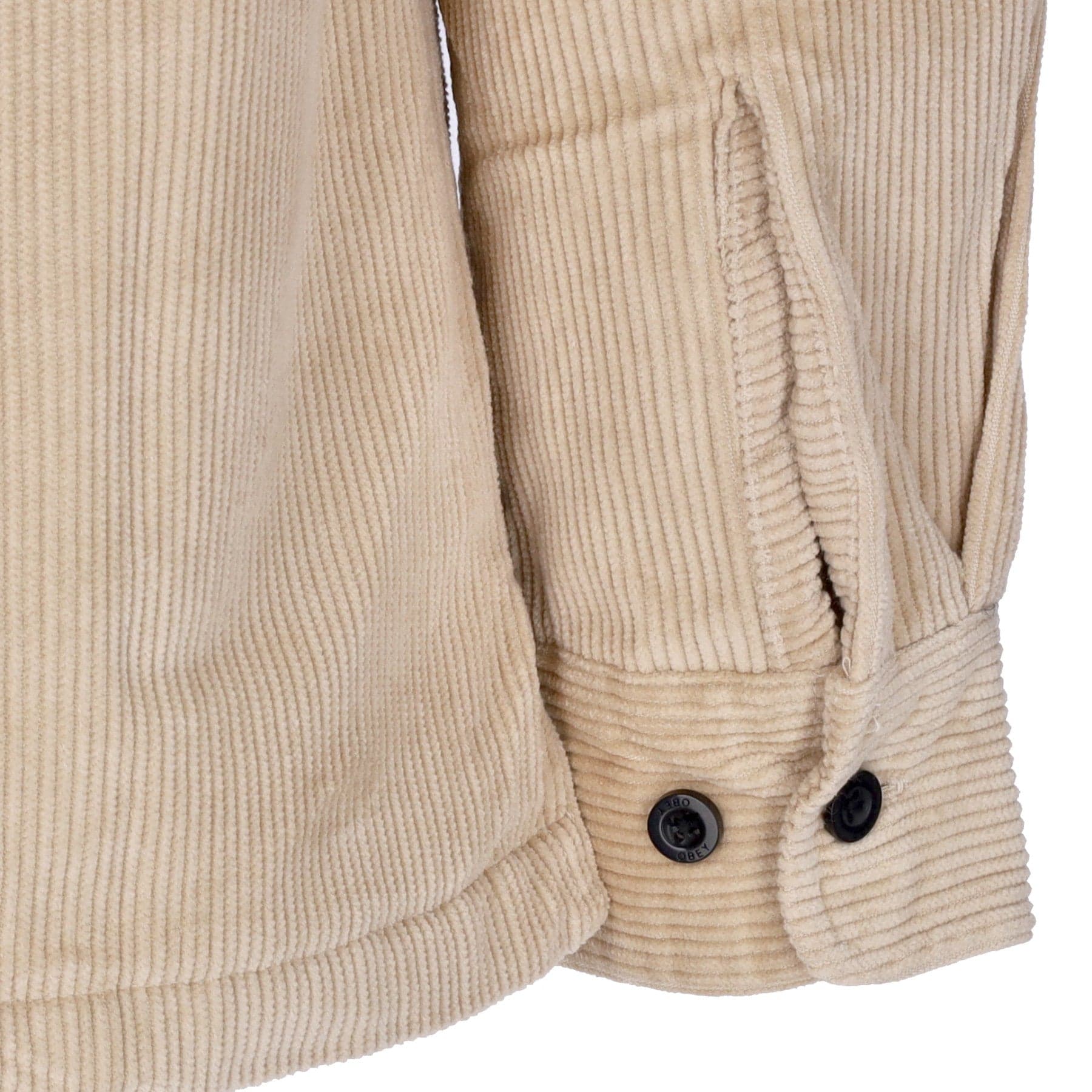 OBEY Camicia Imbottita Uomo Simon Shirt Jacket Irish Cream da uomo in Camicie casual Drestige - Casamassima, commercioVirtuoso.it