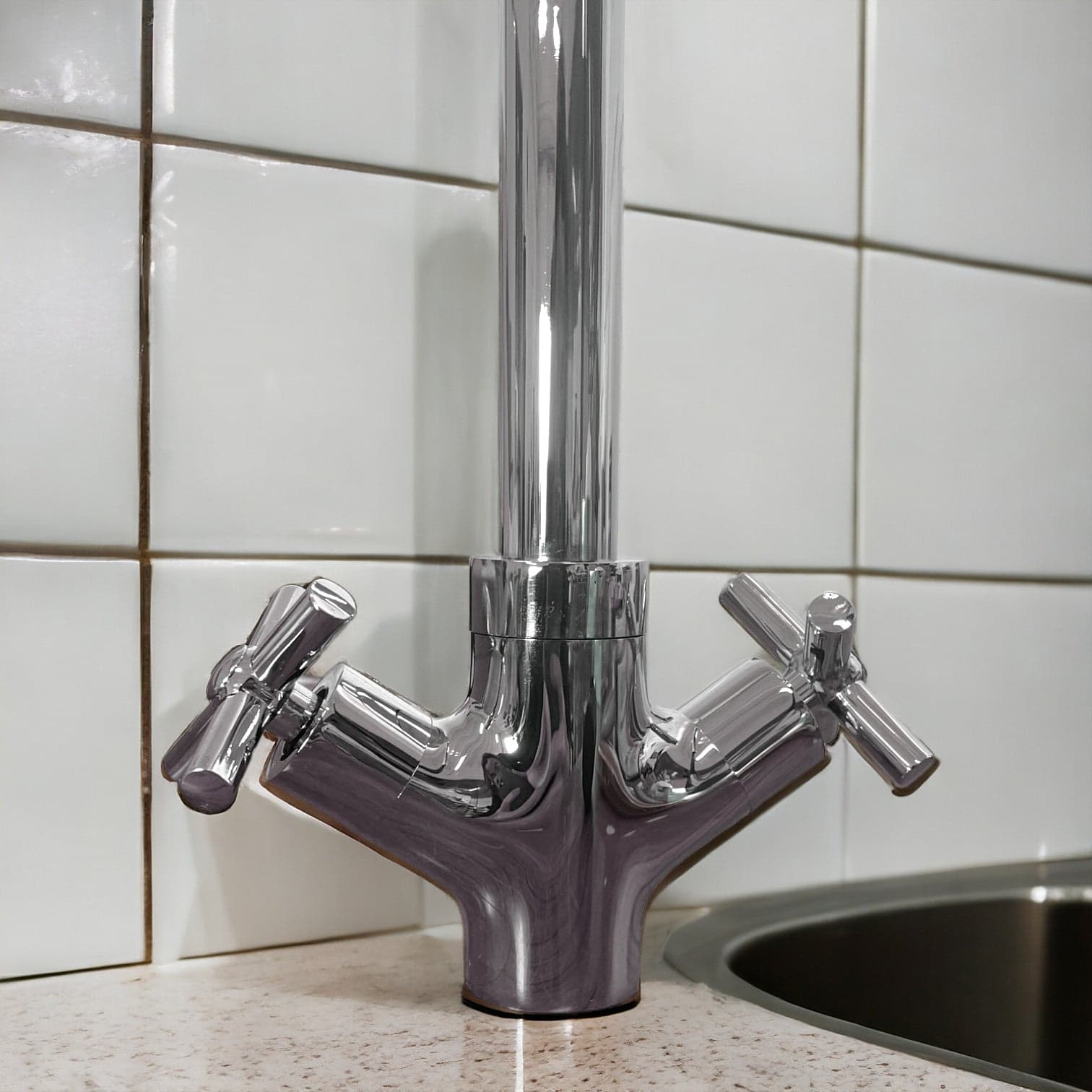 Rubinetto per bagno o cucina maniglie a croce, moderno in Rubinetti per vasca BagnoClic.it - Pregnana Milanese, commercioVirtuoso.it