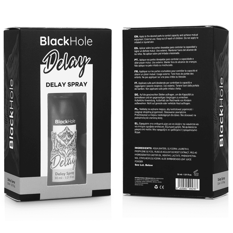BLACK HOLE - SPRAY RITARDANTE STUDY FORTE 30 ML in Prodotti per virilità e ritardanti Desideria Shop - Latina, commercioVirtuoso.it