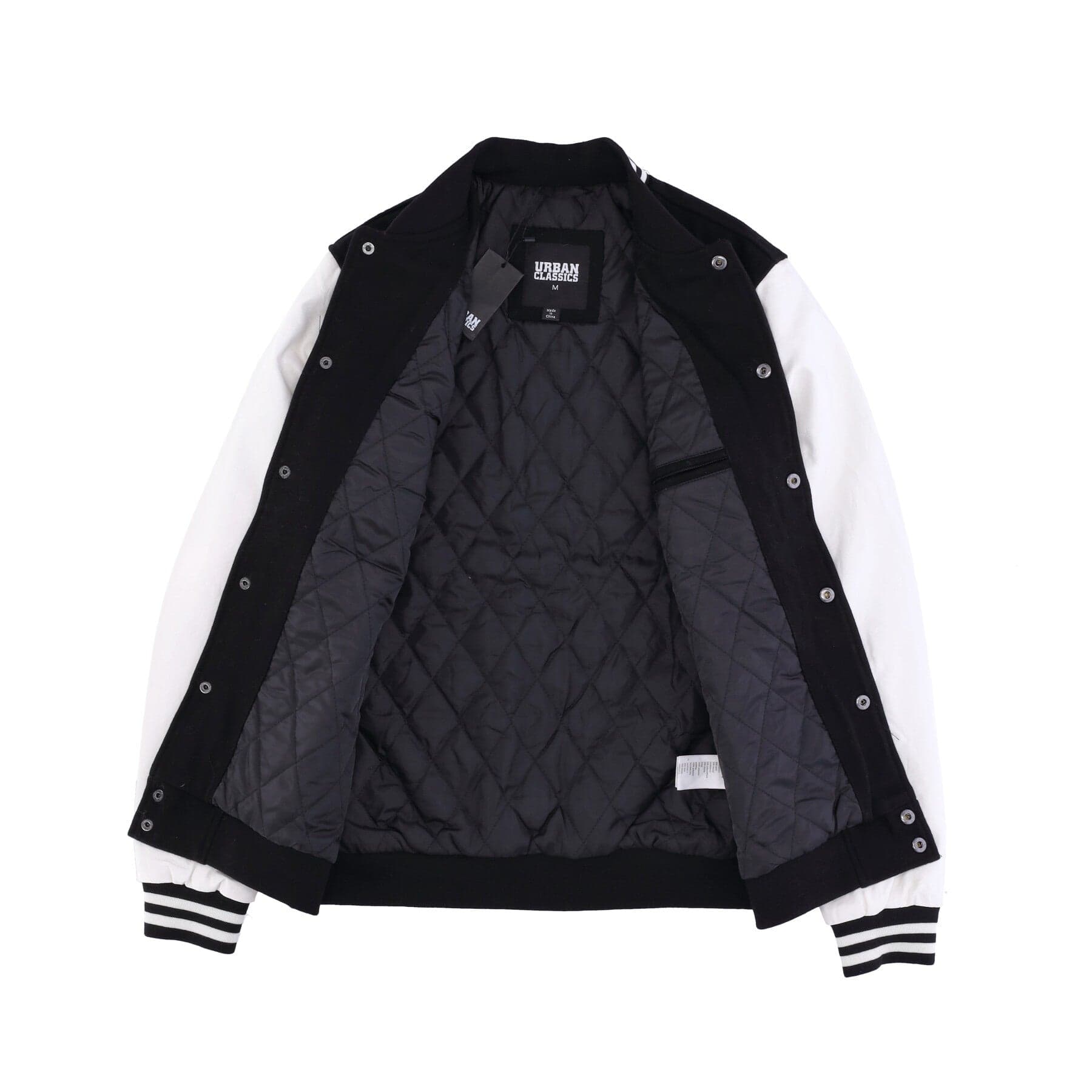 URBAN CLASSICS Giubbotto College Uomo Oldschool College Jacket Black/white da uomo in Giacche Drestige - Casamassima, commercioVirtuoso.it