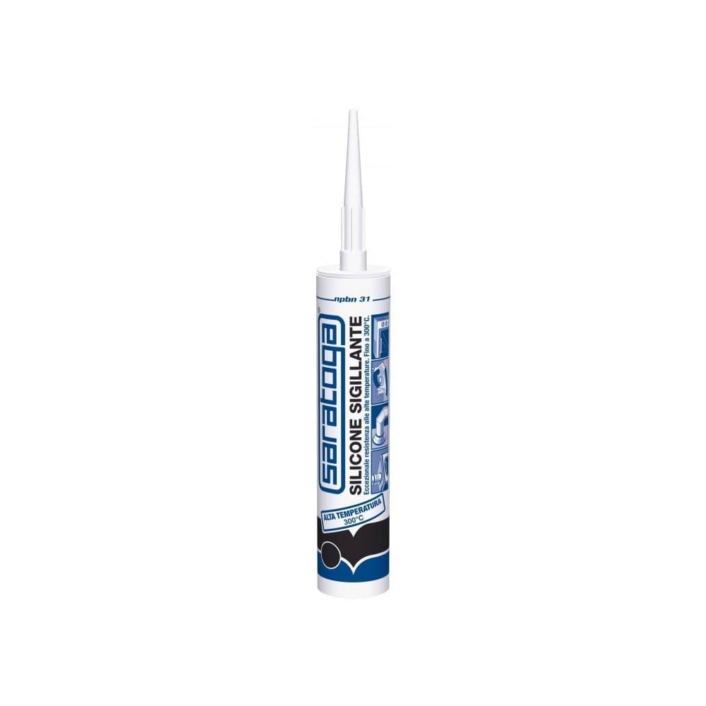 Saratoga 310ml silicone acetico alta temperatura per forni caldaie caminetti in Silicone Aloiserw.com - Altomonte, commercioVirtuoso.it