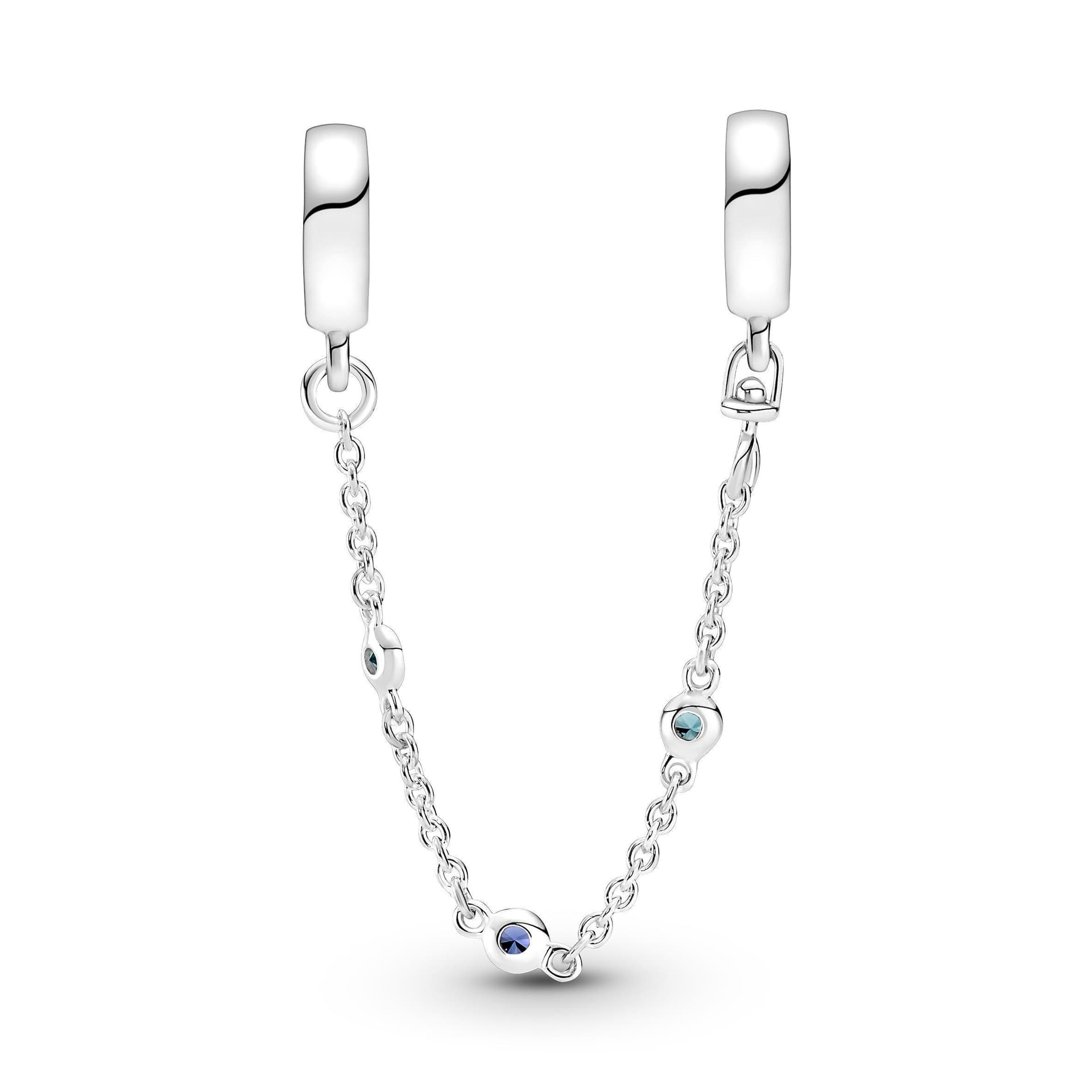 PANDORA - Catena di Sicurezza Pietre Blu Rifinito a mano in Bead Charm Alba Gioielli - Casoria, commercioVirtuoso.it