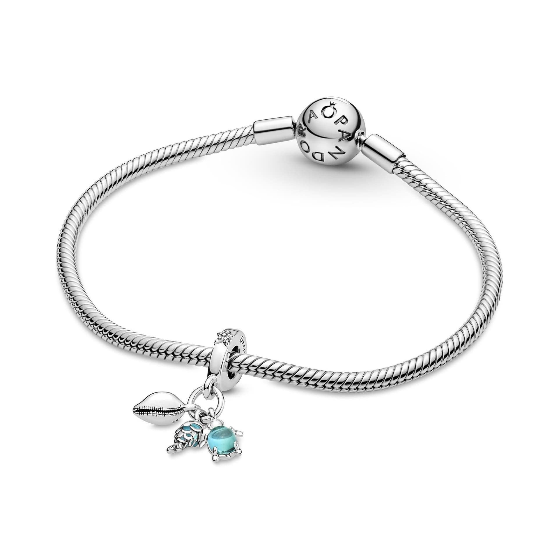 Pandora - Charm Pendente Pesciolino, Tartaruga Marina e Conchiglia in Argento in Bead Charm Alba Gioielli - Casoria, commercioVirtuoso.it