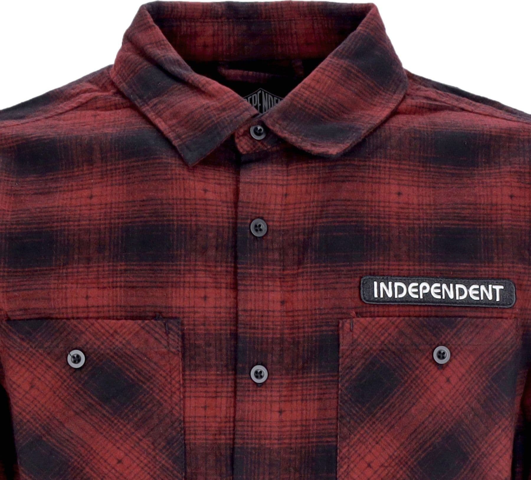 INDEPENDENT Camicia Manica Lunga Uomo Tilden Flannel L/s Shirt Maroon da uomo in Camicie casual Drestige - Casamassima, commercioVirtuoso.it