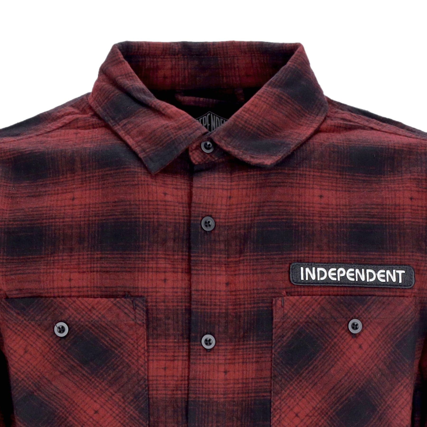 INDEPENDENT Camicia Manica Lunga Uomo Tilden Flannel L/s Shirt Maroon da uomo in Camicie casual Drestige - Casamassima, commercioVirtuoso.it