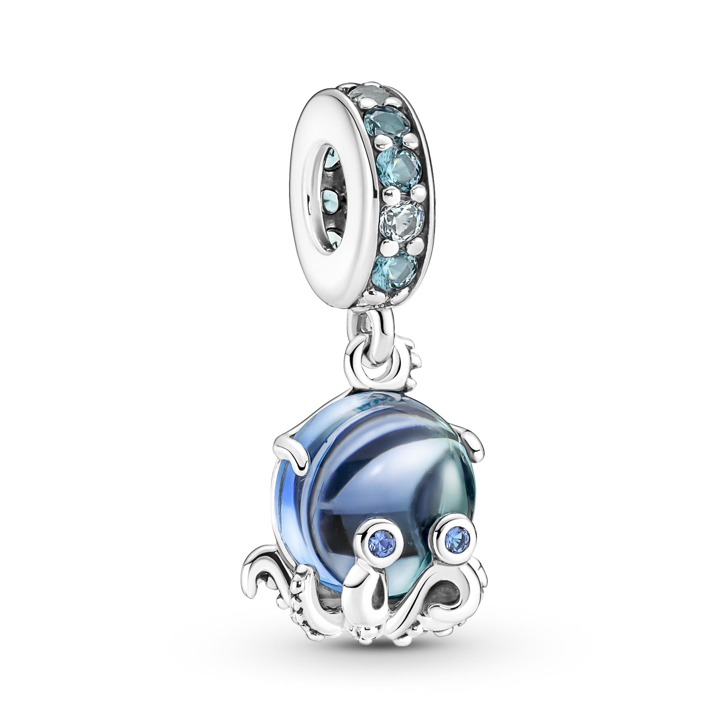 PANDORA - Charm Pendente Polpo Vetro di Murano Rifinito a mano