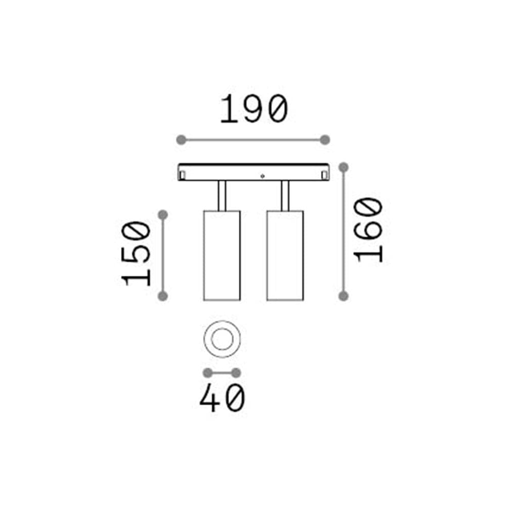 Proiettore Regolaile On-Off Ego Alluminio Bianco 2 Luci 24W 3000K Luce Calda in Proiettori LuceArt - Montecorvino Pugliano, commercioVirtuoso.it
