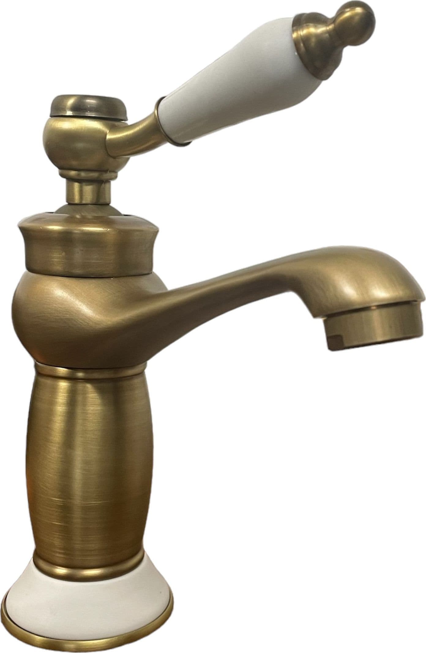 Rubinetto miscelatore per lavabo bronzato vintage con dettagli in ceramica in Rubinetti di lavanderia e pluriuso BagnoClic.it - Pregnana Milanese, commercioVirtuoso.it