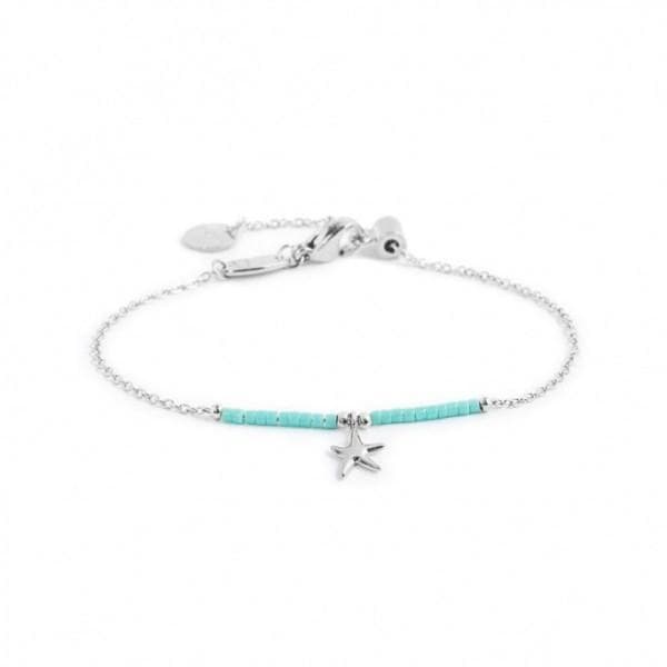 Marlù - BRACCIALE STELLA MARINA PENDENTE E MIYUKI TURCHESI ACCIAIO