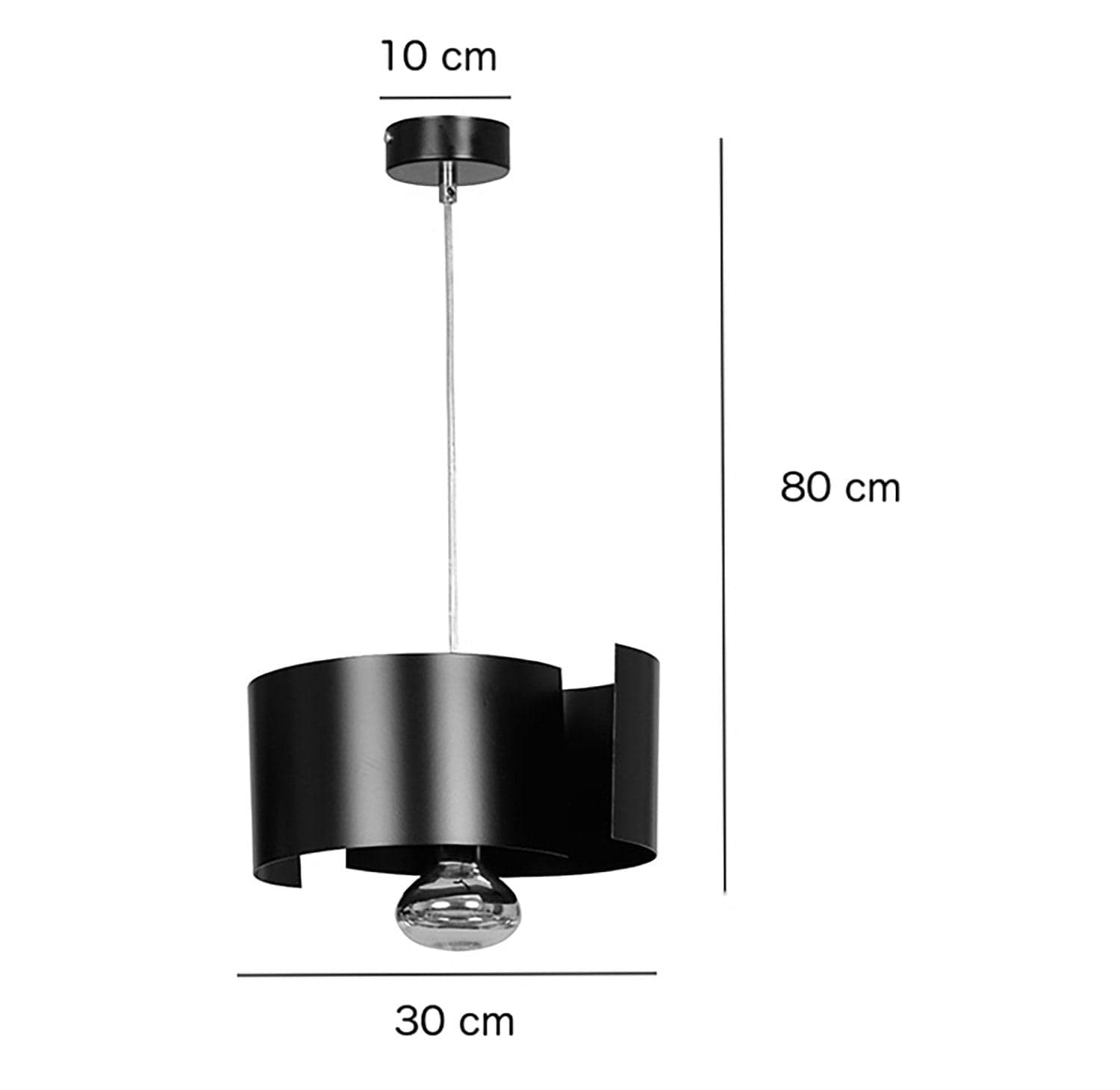 Sospensione Moderna 1 Luce Vixon In Acciao Nero E Cromo in Lampade a sospensione LuceArt - Montecorvino Pugliano, commercioVirtuoso.it