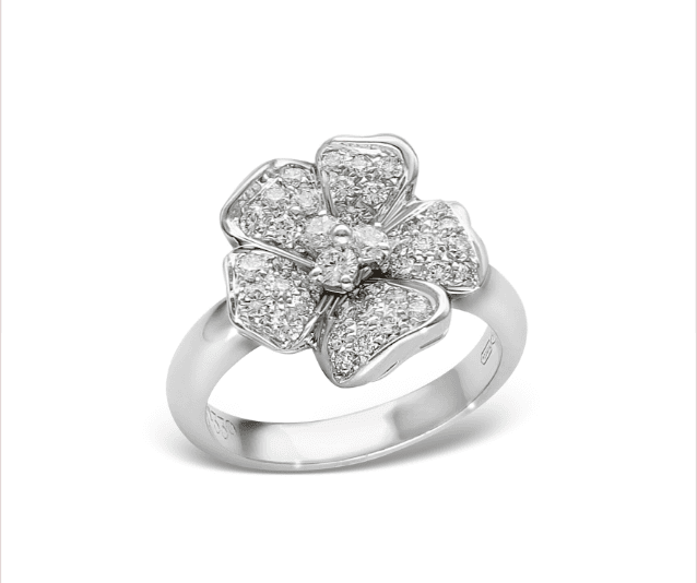 LEOPIZZO- Anello Flora oro bianco in Anelli Alba Gioielli - Casoria, commercioVirtuoso.it