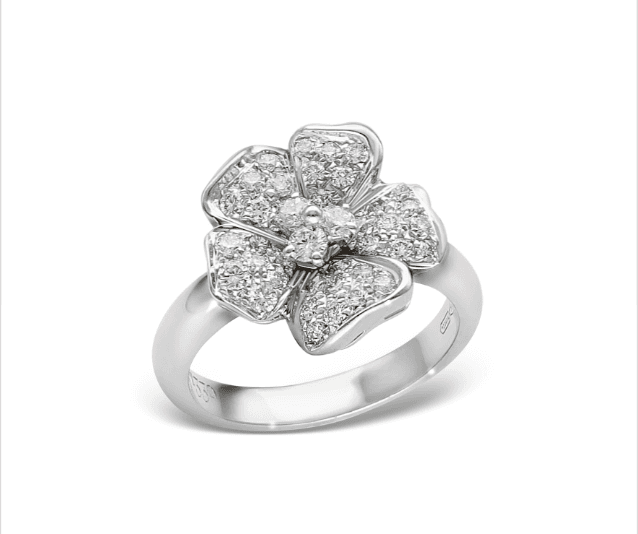 LEOPIZZO- Anello Flora oro bianco in Anelli Alba Gioielli - Casoria, commercioVirtuoso.it