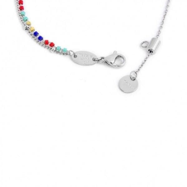 Marlù - COLLANA CATENA GRUMETTA E MIYUKI MULTICOLORE ACCIAIO